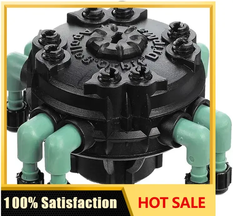 10-Pack 67000 Adjustable Flow 8-Port Drip Irrigation Manifold for 1/4 Inch Tube - Customized Watering for Your Garden (10)