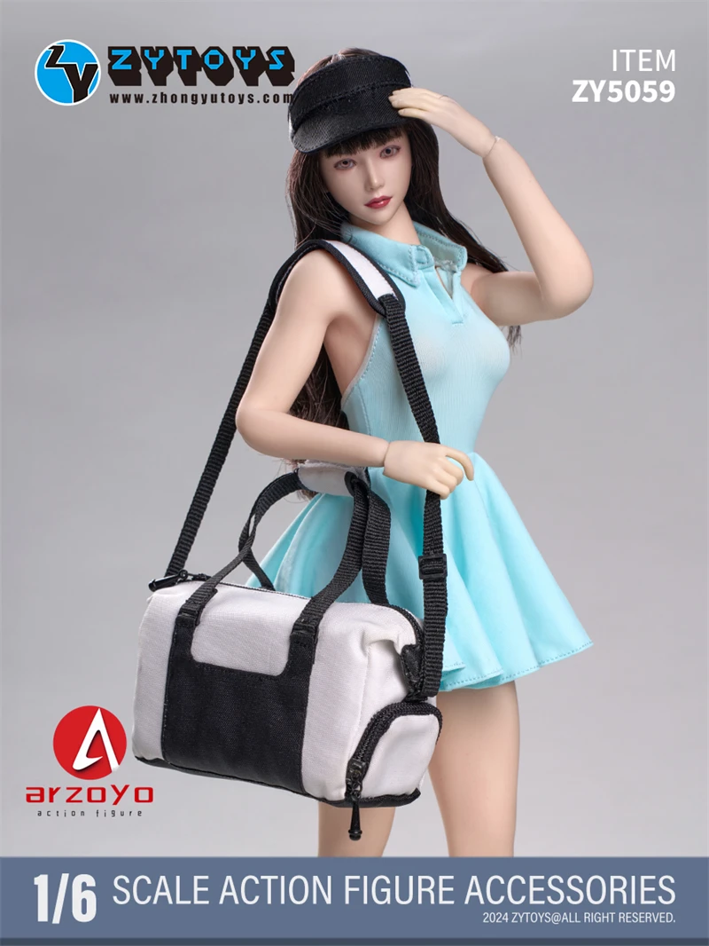 ZYTOYS ZY5059 1/6 Scale Tennis Girl Sports Suit Skirt Hat Shoes Clothes Model For 12