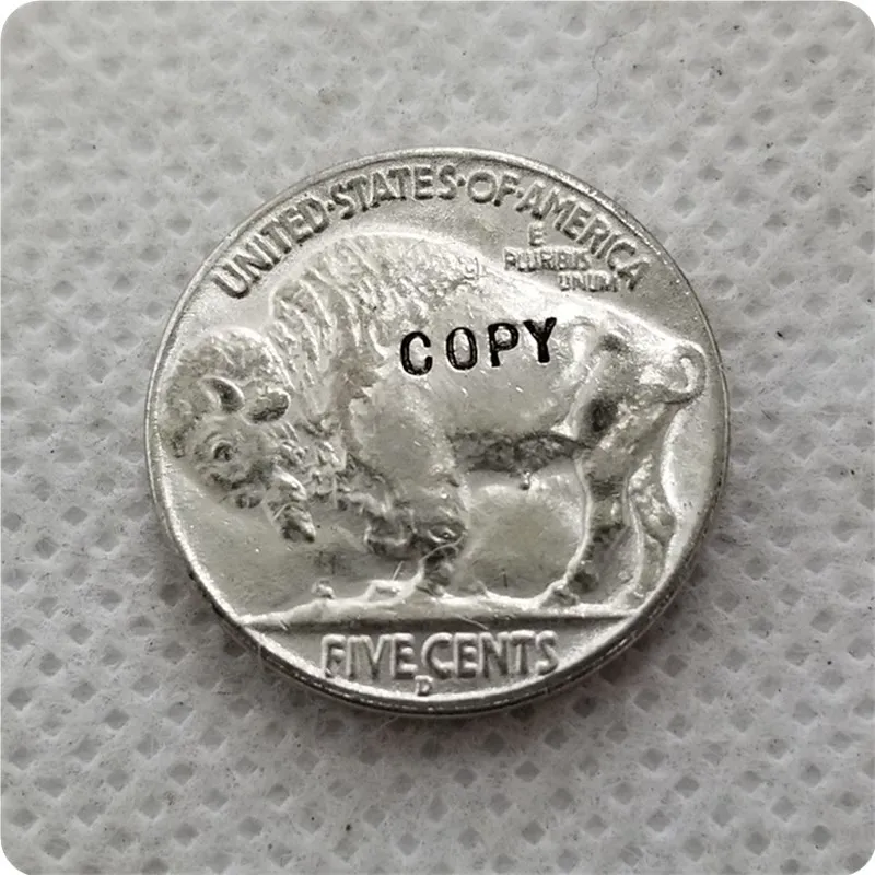 USA 1937-D 3-LEGGED BUFFALO NICKEL Copy Coin commemorative coins-replica coins medal coins collectibles