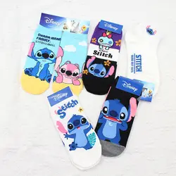 Disney Kawaii Lilo & Stitch Stitch Angel Socks Cute Cartoon Little Monster Pattern Sports Boat Socks Fashion Casual Unisex Socks