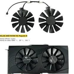 2pcs/Set,Video Cards Fan,VGA GPU Cooler,PLD09210S12HH,For MLLSE RX 580 8GB Paquete A,T129215SU,For MLLSE RX580 8g Paquete B