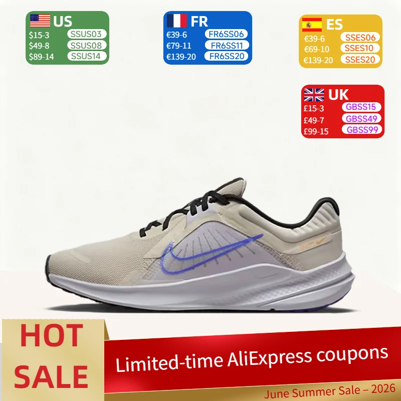 

Nike Quest 5 Cushioning & Rebound Premium Grey Fashionable Versatile Low-Top Running Shoes Women's DD9291-101