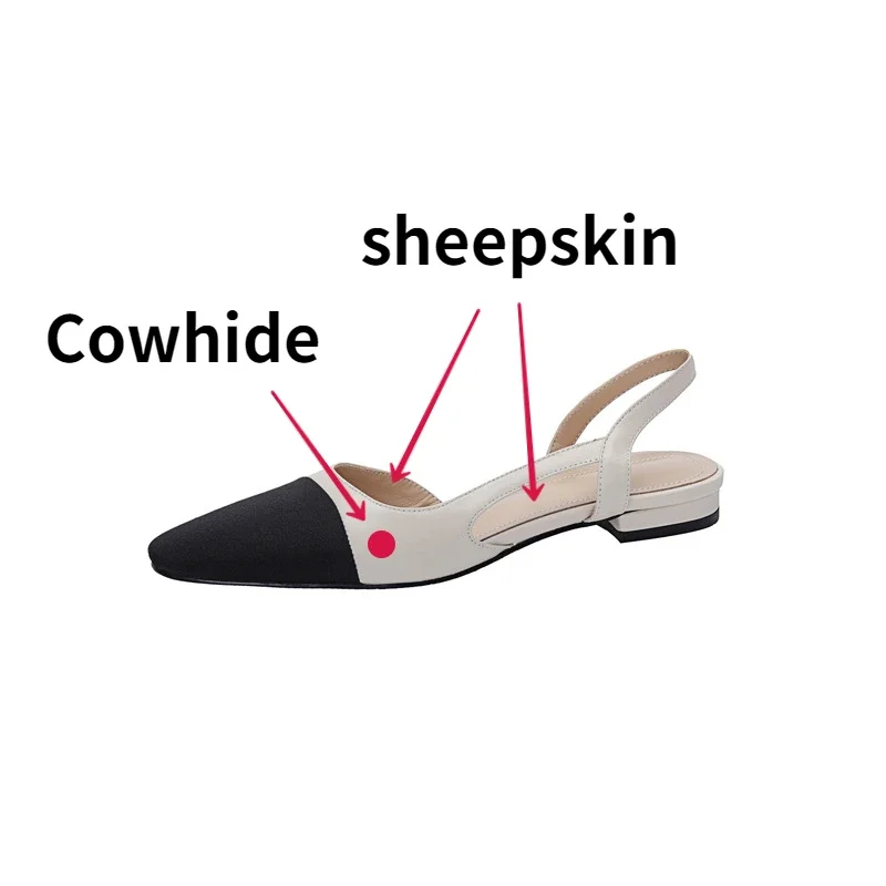 Classic Fashion Summer Women's Shoes Cow Leather Flat Sandals High Heels Inner Sheepskin