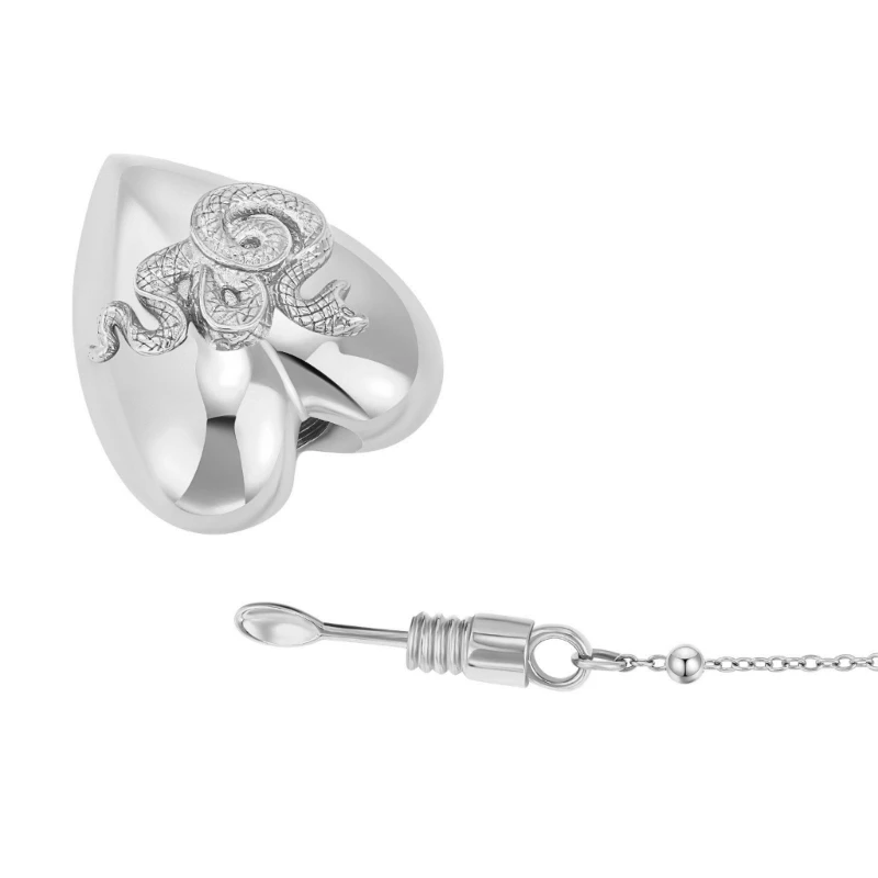 Heart Pendant Necklace Snake Pendant Necklace for Women Valentine Christmas Gift