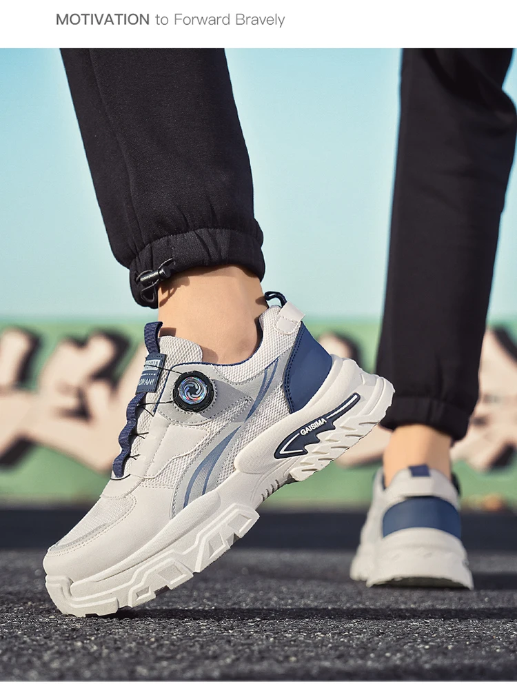 2026 Frühling Neue Sportschuhe für Herren, Dicksohlige Sportliche Koreanische Freizeitschuhe im Dad-Stil, Atmungsaktive Niedrige Laufschuhe, Vielseitig – Detail 11