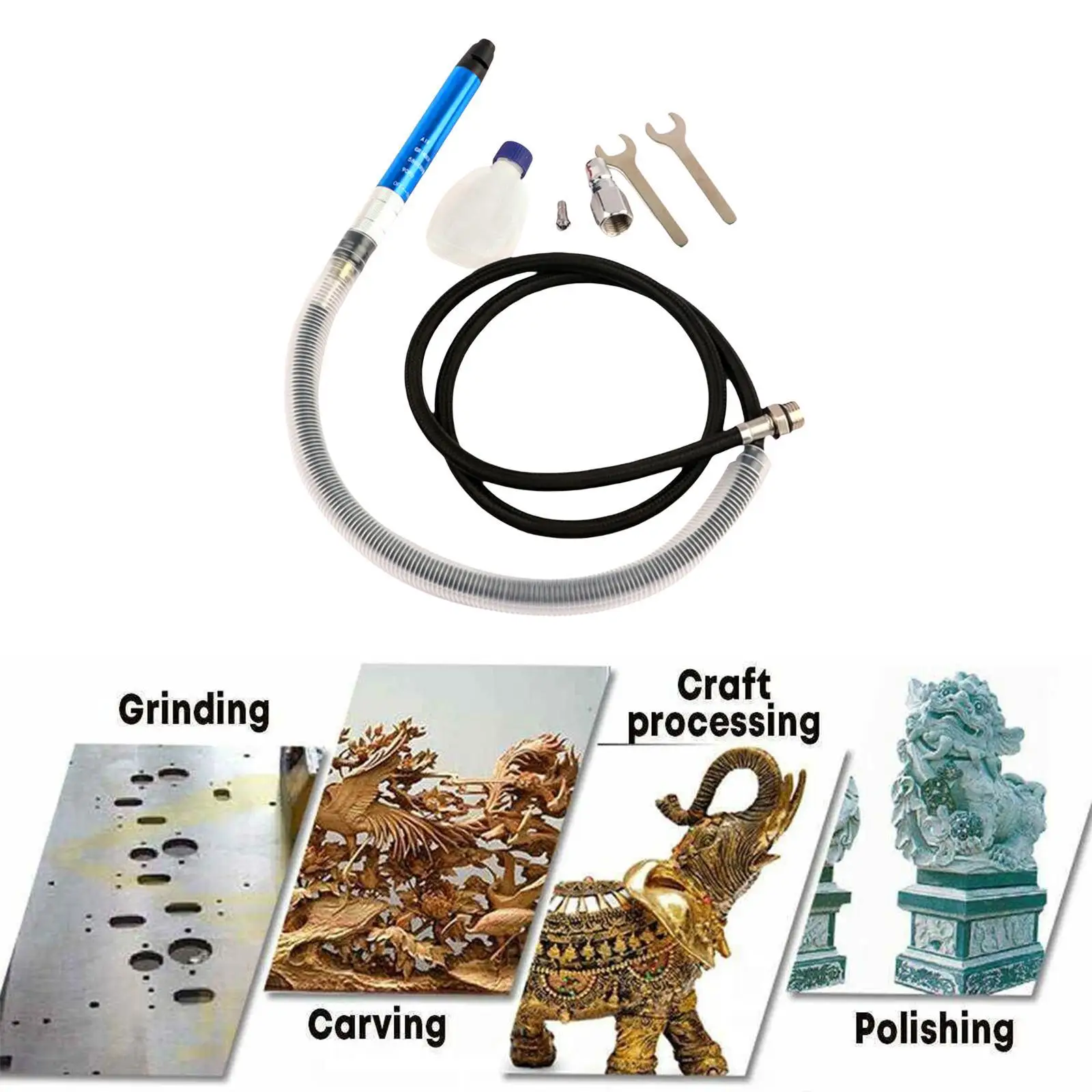 Micro Die Grinder with Wrench Handheld Sturdy Easy to Install High Performance Efficient Practical Pencil Grinder for Polishing