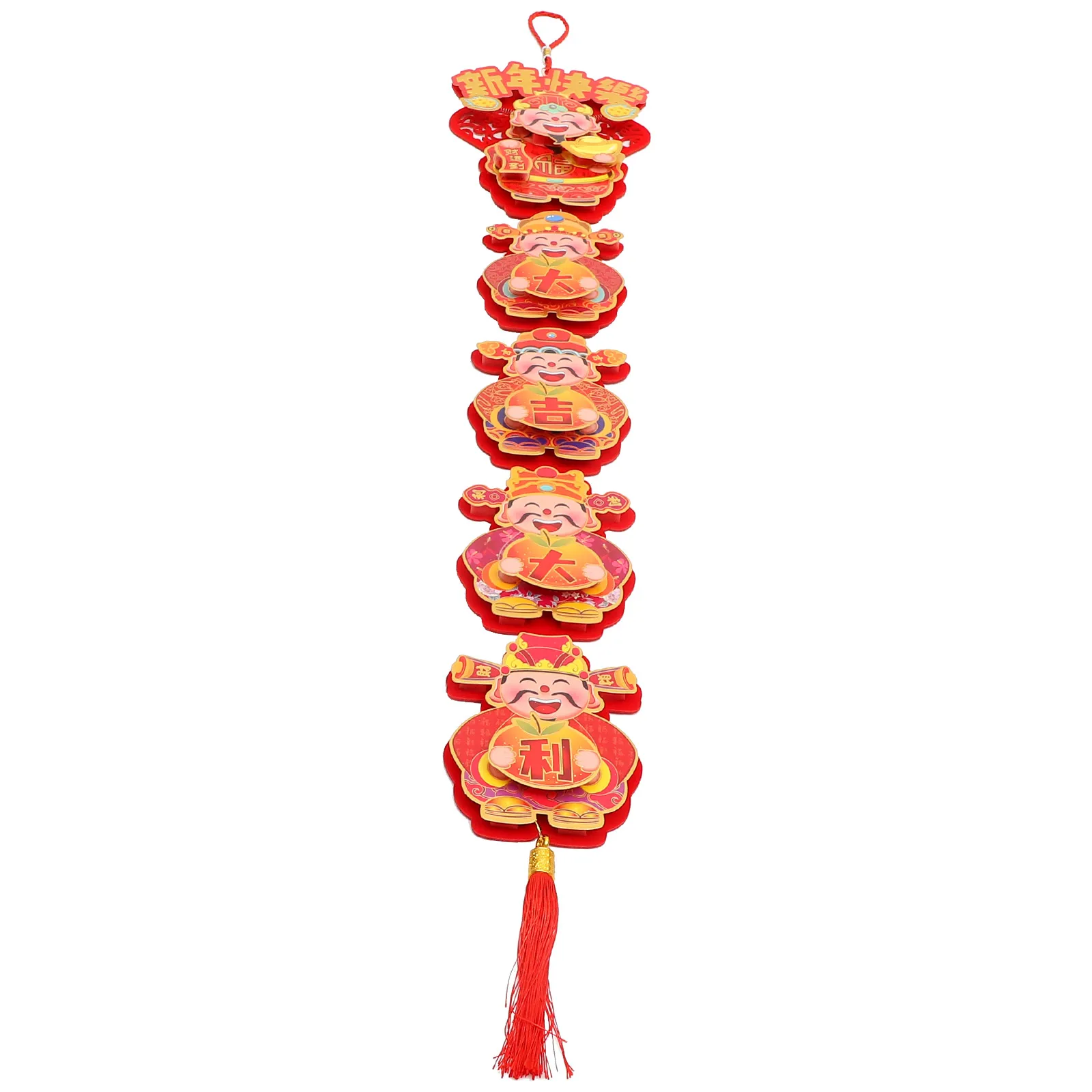 

God of Wealth Pendants New Year Hanging Decorations Spring Festival Supplies Prosperity Ornaments Home Office Party Chinese