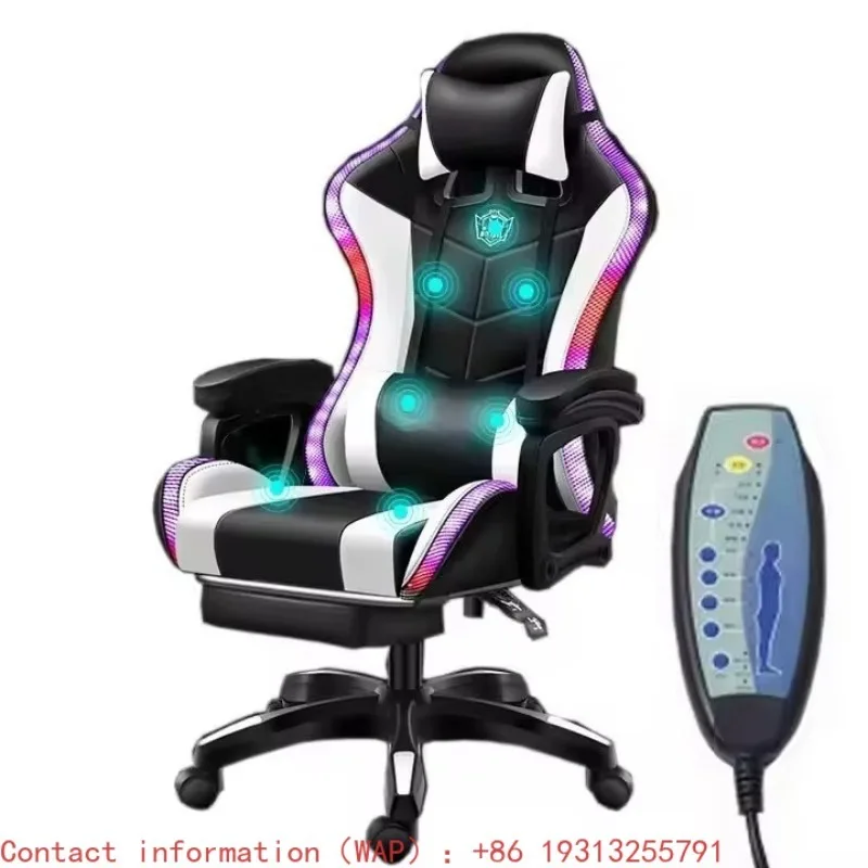 【From China】Fast Shipping Silla Gamer Cheap Computer Gaming Chair Computer Adjustable Racing Gaming Chair With RGB And Massage