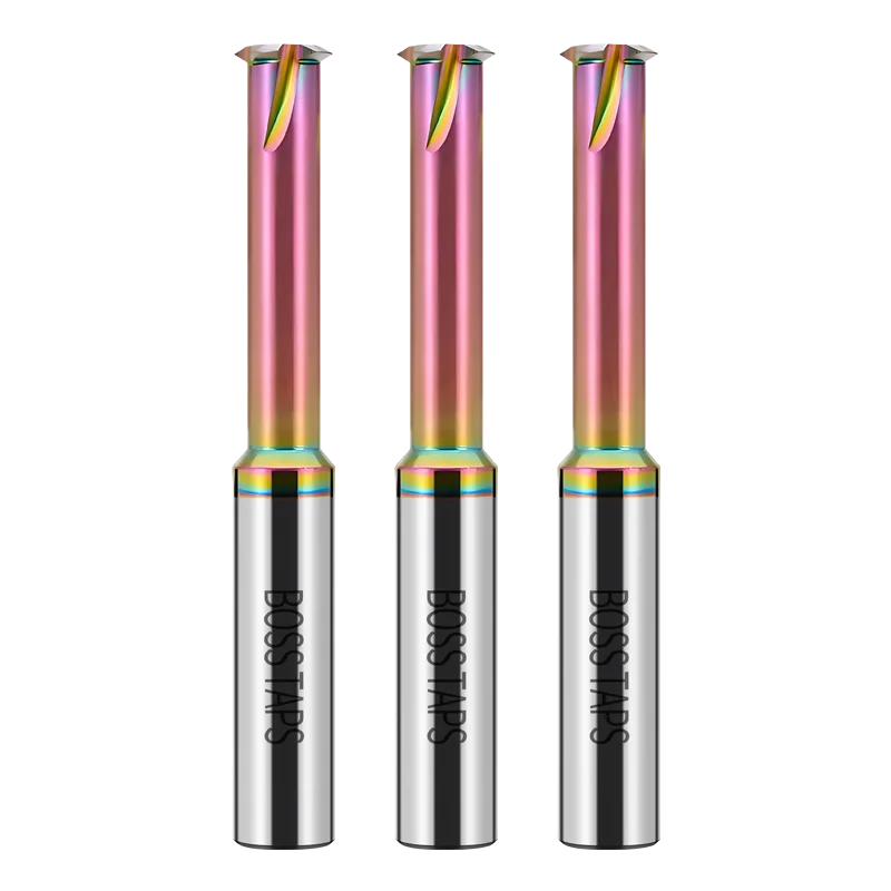 BOSS TAPS CNC 60° Machine Solid Carbide Single Teeth Thread Milling Cutter Pith 0.5 - 0.8 1 1.25 P 1 - 1.75 2 3 3.5 Mill Mills