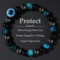 Bohemian Natural Stone Tiger Eye Strength Bracelet for Women Men Trendy Boho Jewelry Gift - New Rich Love Holiday Bangles
