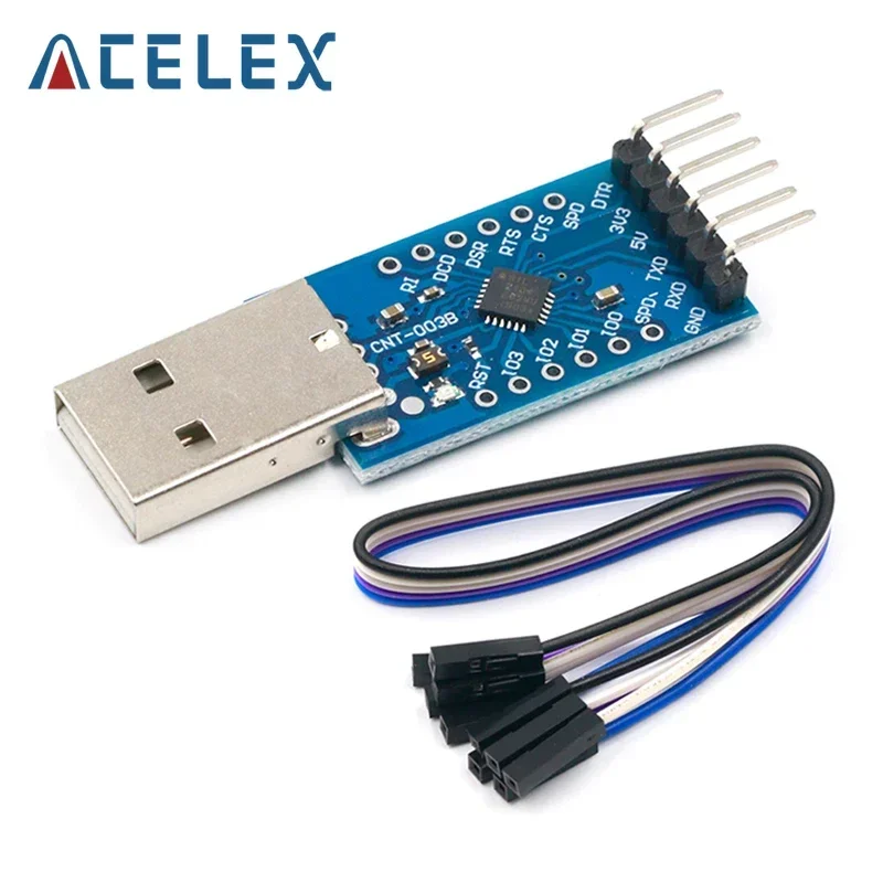 Последовательный преобразователь модуля USB 2.0 в TTL UART 6PIN CP2104 STC PRGMR Замените CP2102 с кабелями Dupont