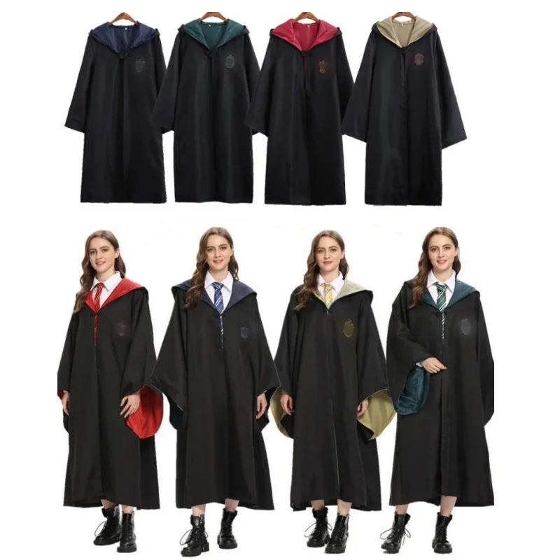 Classic Movie Men's and Women's School Harris Cloak Cosplay Costume Uniform Cape Magical Hogwarts Halloween Christmas Costume