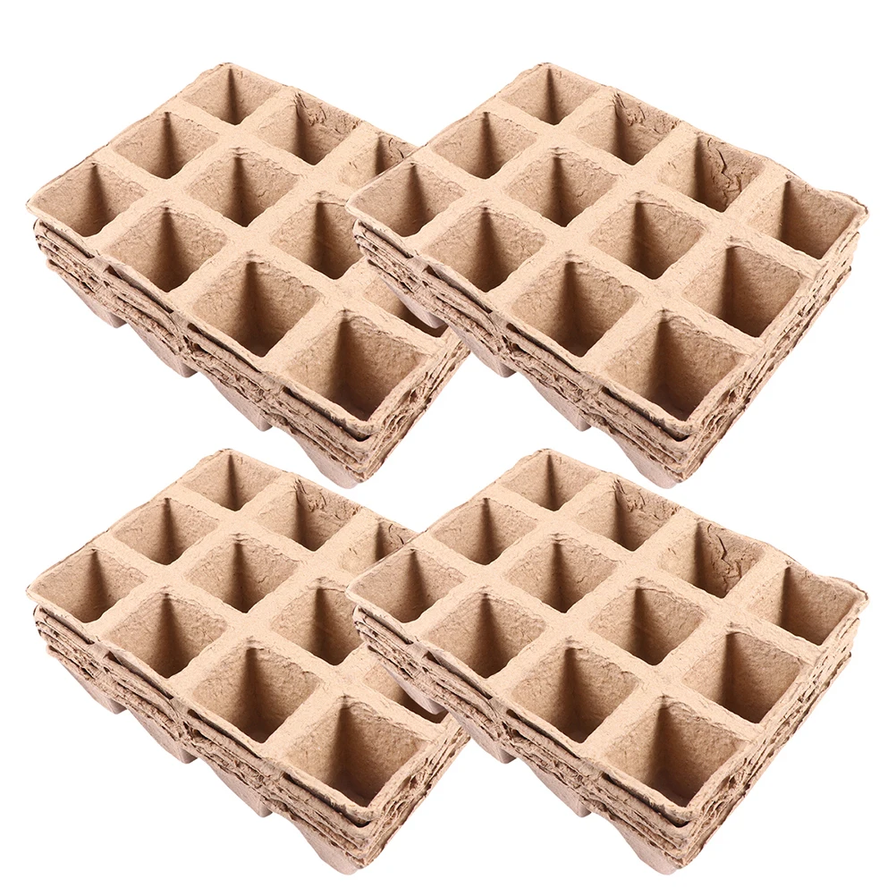 

18 Pcs Cups Biodegradable Degradable Disk Paper Pulp Tray For Gardening Plant Seeds Seedlings Vegetables Flowers