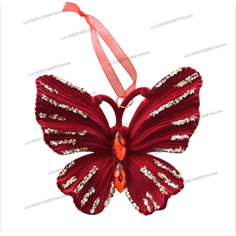 

New Christmas Decoration Red Flocked Elk Pendant Christmas Tree Decoration Pendant Window Arrangement