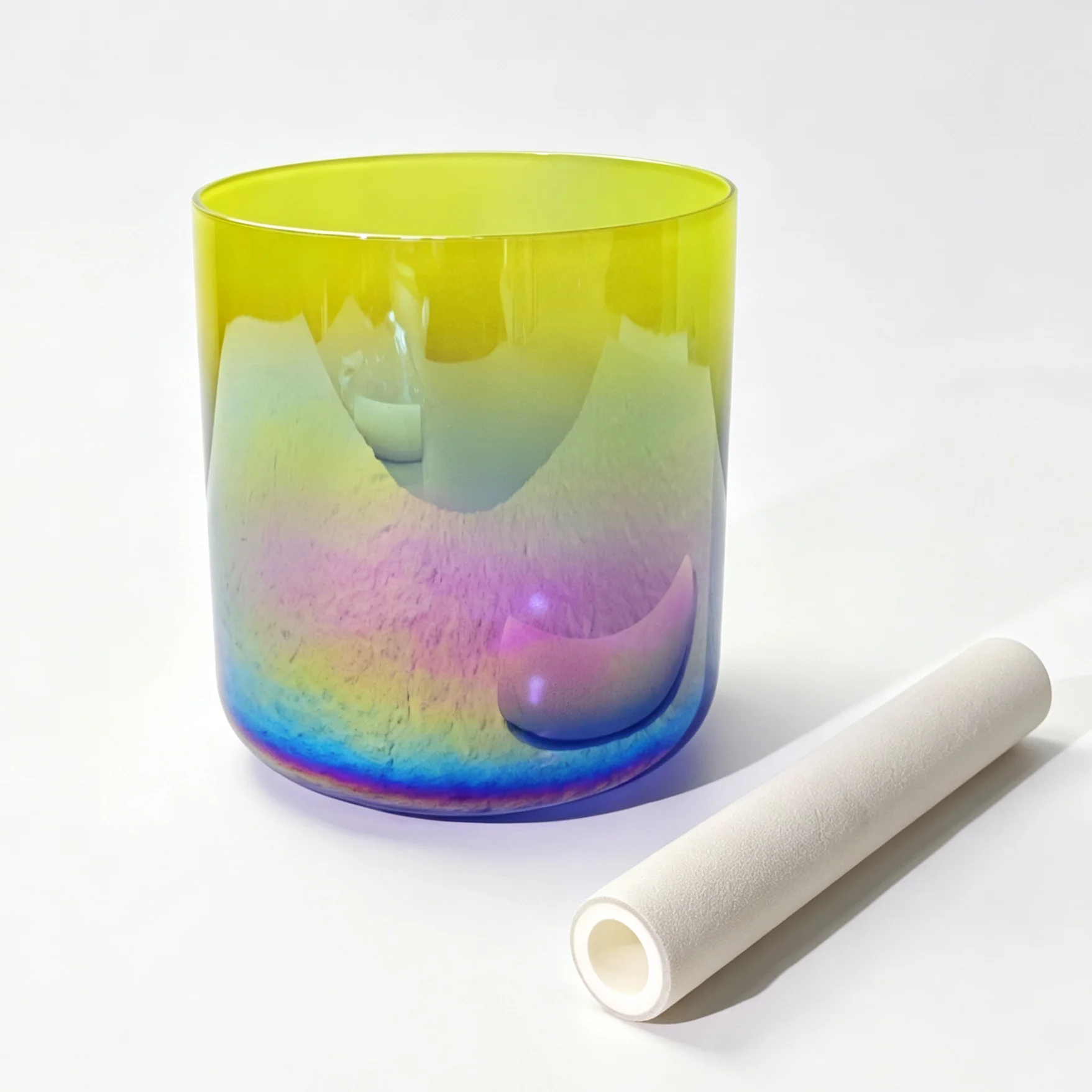6inch F or G Note Heart /Throat Chakra Colored Cosmic Alchemy Crystal Singing Bowl Chakra