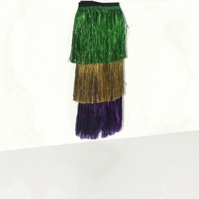 Aquecedores de pernas de carnaval para homens e mulheres, borlas metálicas, mangas de contraste, acessórios de fantasia para festa, clube, palco