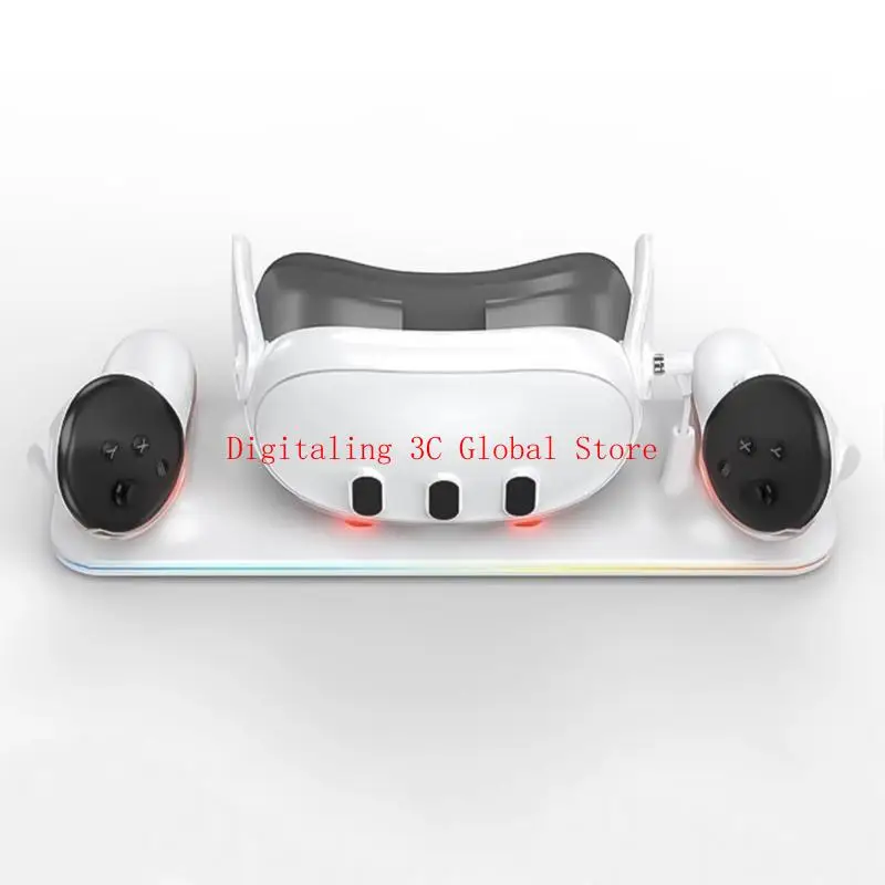 Dock carregamento para 3 Headset Charging Stand Charging Station Headset Control