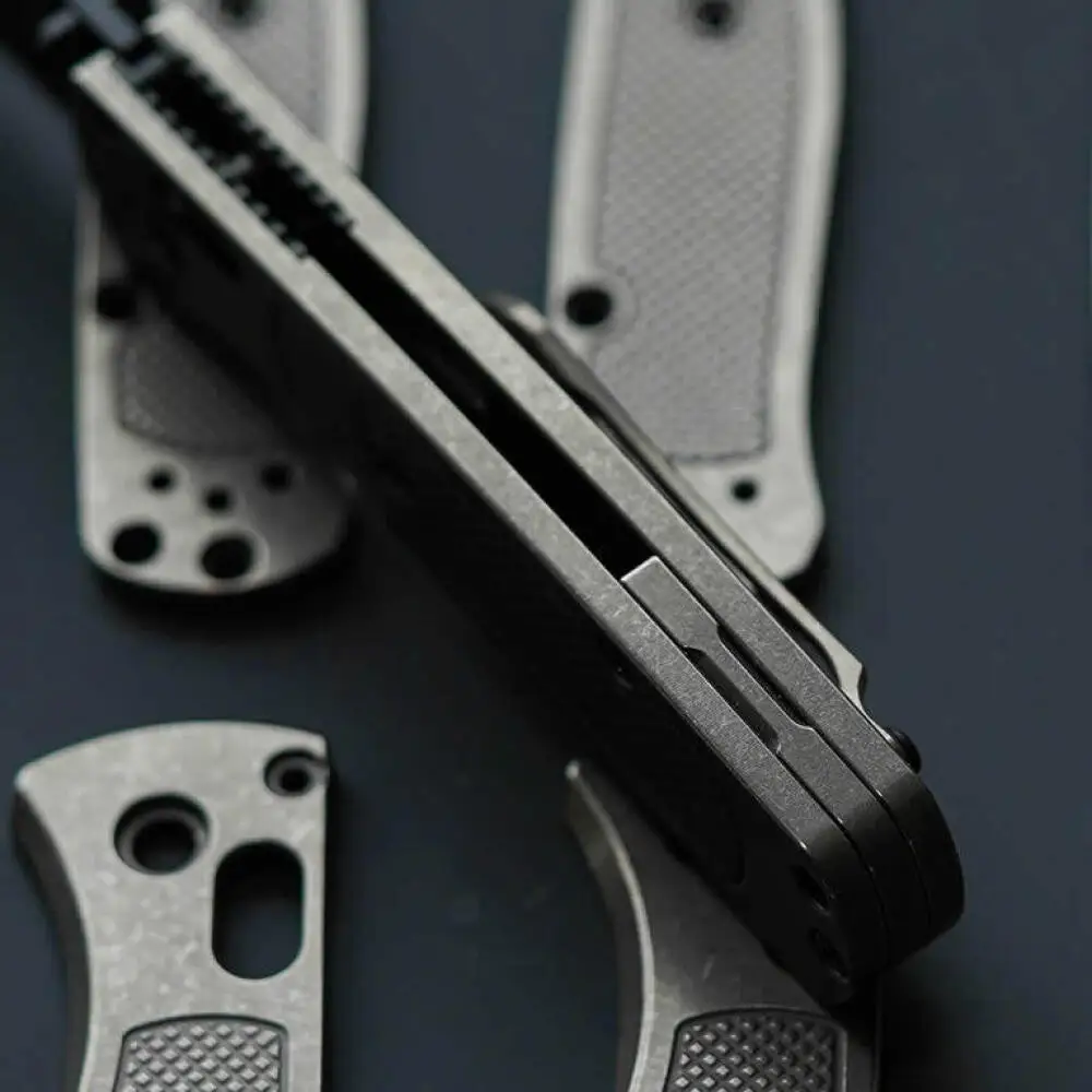 

1 пара изготовленных на заказ рукояток из титанового сплава TC21 для Benchmade Bugout 533