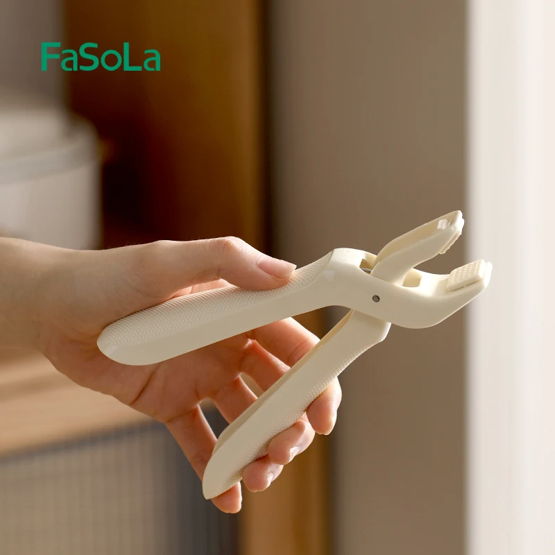 FaSoLa Hot Plate Gripper Clips Holder Tongs For Moving Hot Plate Bowls Pizza Pan Air Fryer Microwave Oven