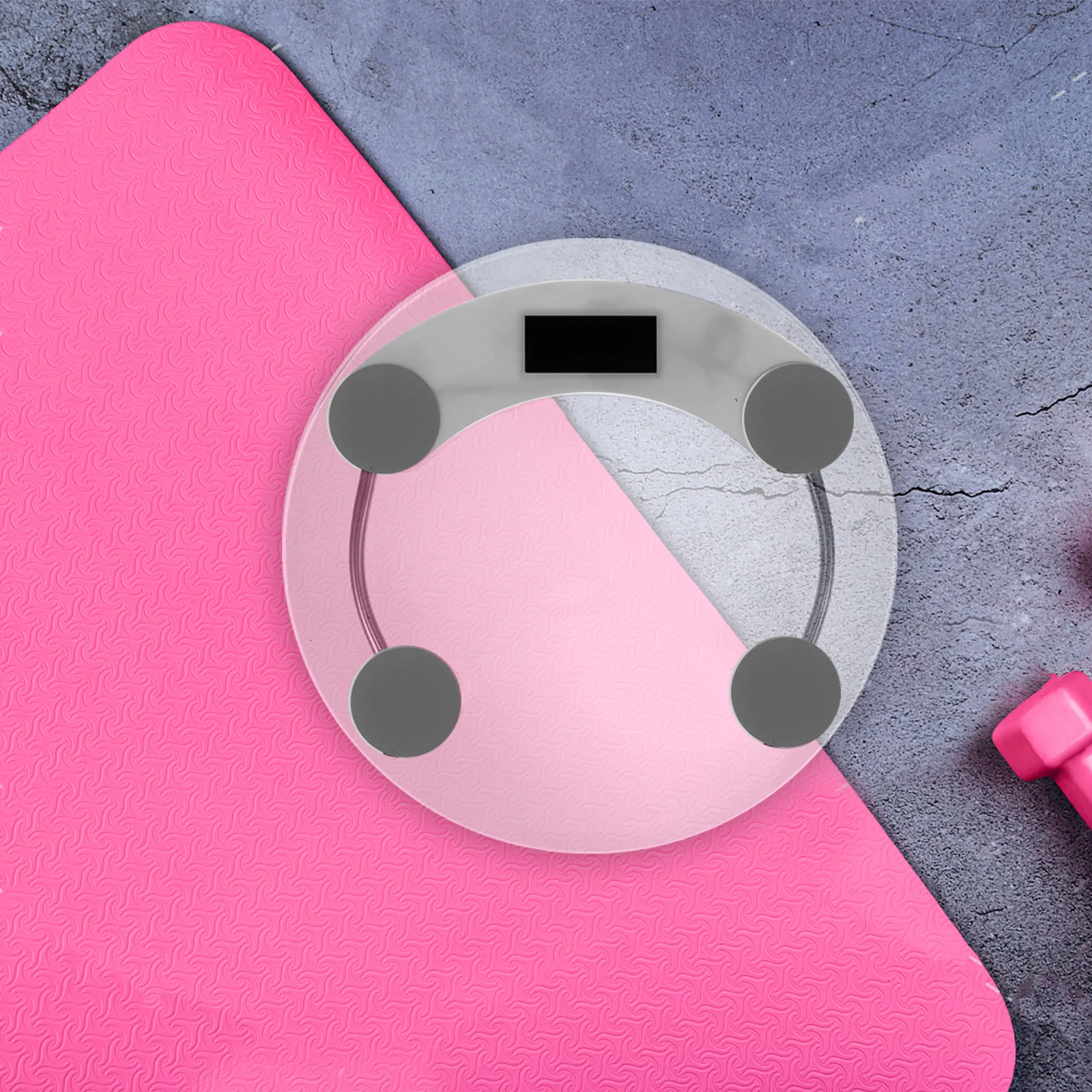 

Digital Bathroom Scale Tempered Glass 4 High Precision Sensors Auto on Off LCD Display Weight Measurement Balance to