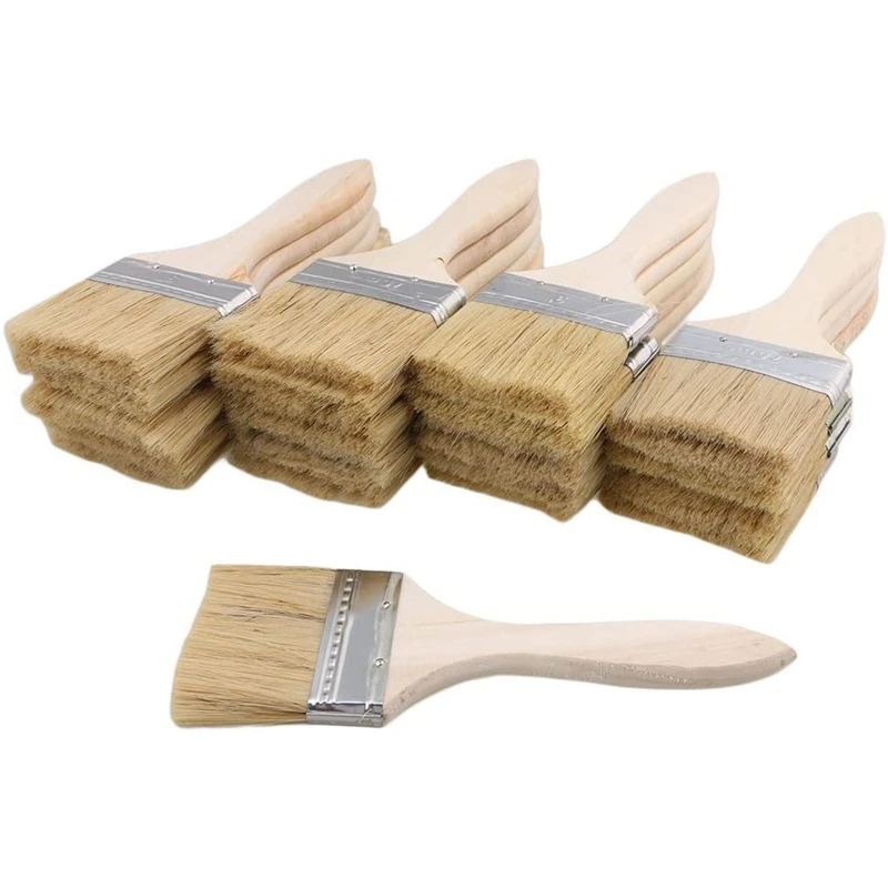 24Pcs Paint Brushes 70Mm Chip Paint And Varnish Brush Perfect For Wall And Wood Painting Stains Glues