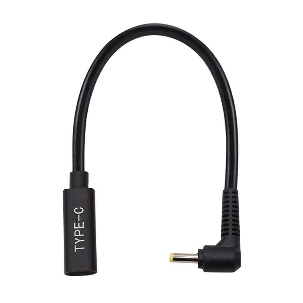 90 Degree Elbow PD Power Charging Cable USB3.1 Type‑C Female to DC 4.0*1.7mm Plug Connector for Lenovo Asus BenQ Notebook Laptop