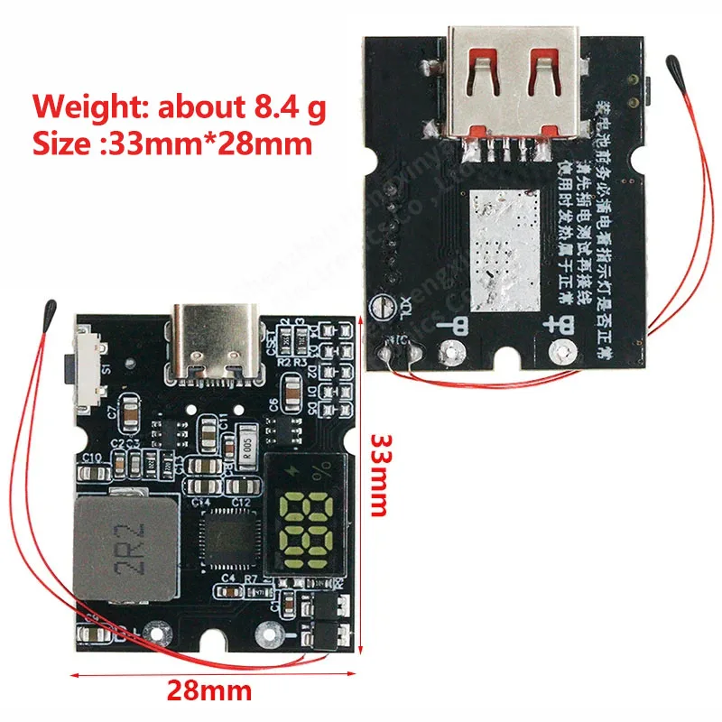 QC4.0 QC3.0 LED Dual USB 5V 4.5A 22.5W Micro/Type-C USB Mobile Power Bank 18650 modulo di ricarica protezione temperatura/circuito