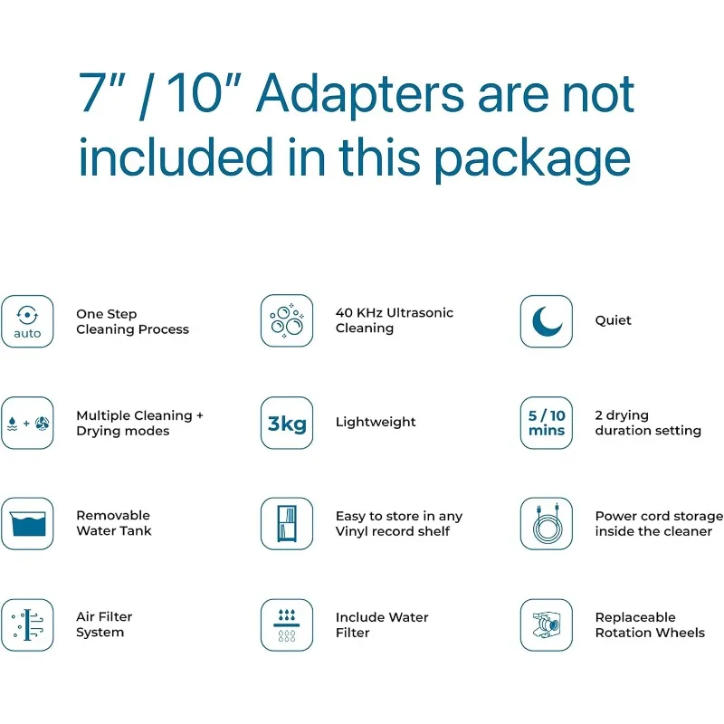 Ultrasonic Vinyl Record Cleaner- 40kHz Ultrasonic Vinyl Record Cleaning Machine with Auto Drying