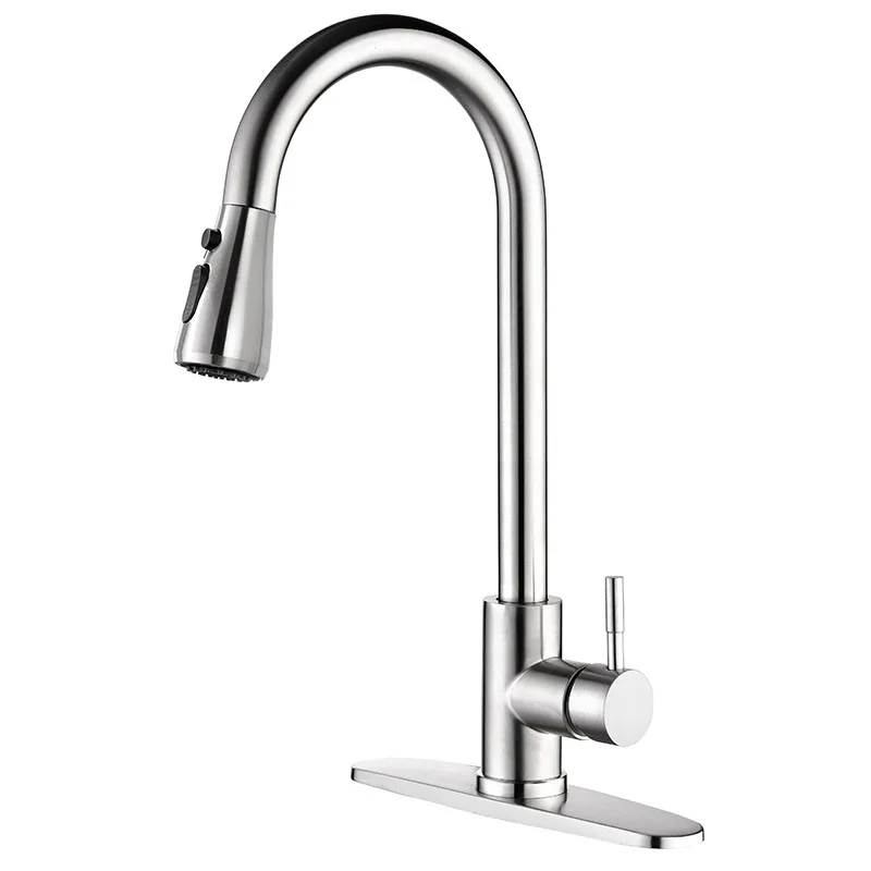 

Pull Down Sprayer Kitchen Taps Stainless Steel Pull out Kitchen Faucet