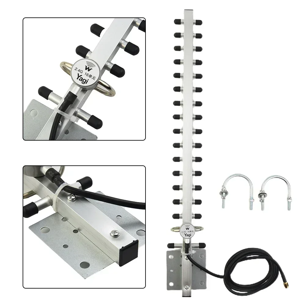 Directional Outdoor WiFi Antenna With 25dBi Gain Compatible With RPSMA 2 4GHz For Router Systems For Extended Range