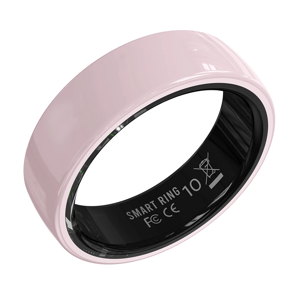

Fashion Ceramics Smart Ring with Charging Case for Men Women, Health and Sleep Monitoring, 5ATM Waterproof, Multi-sport Modes