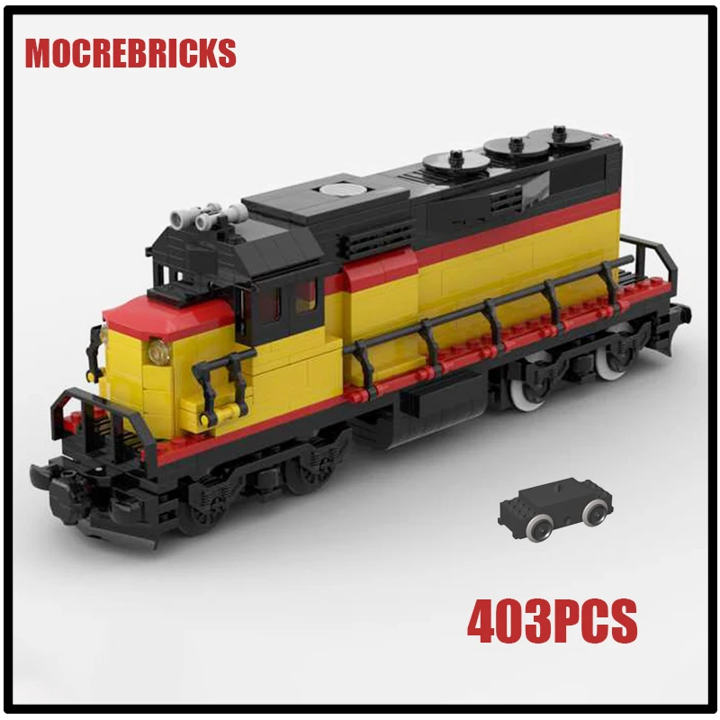 Railway Express GP38 Train Building Blocks Diesel-electric Locomotive Model Bricks Museum Collection Displays Children's Toys