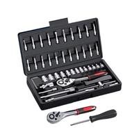 46-piece Auto Repair Combination Ratchet Wrench Toolbox, Auto Maintenance Vehicle-mounted Socket Repair Set Tools