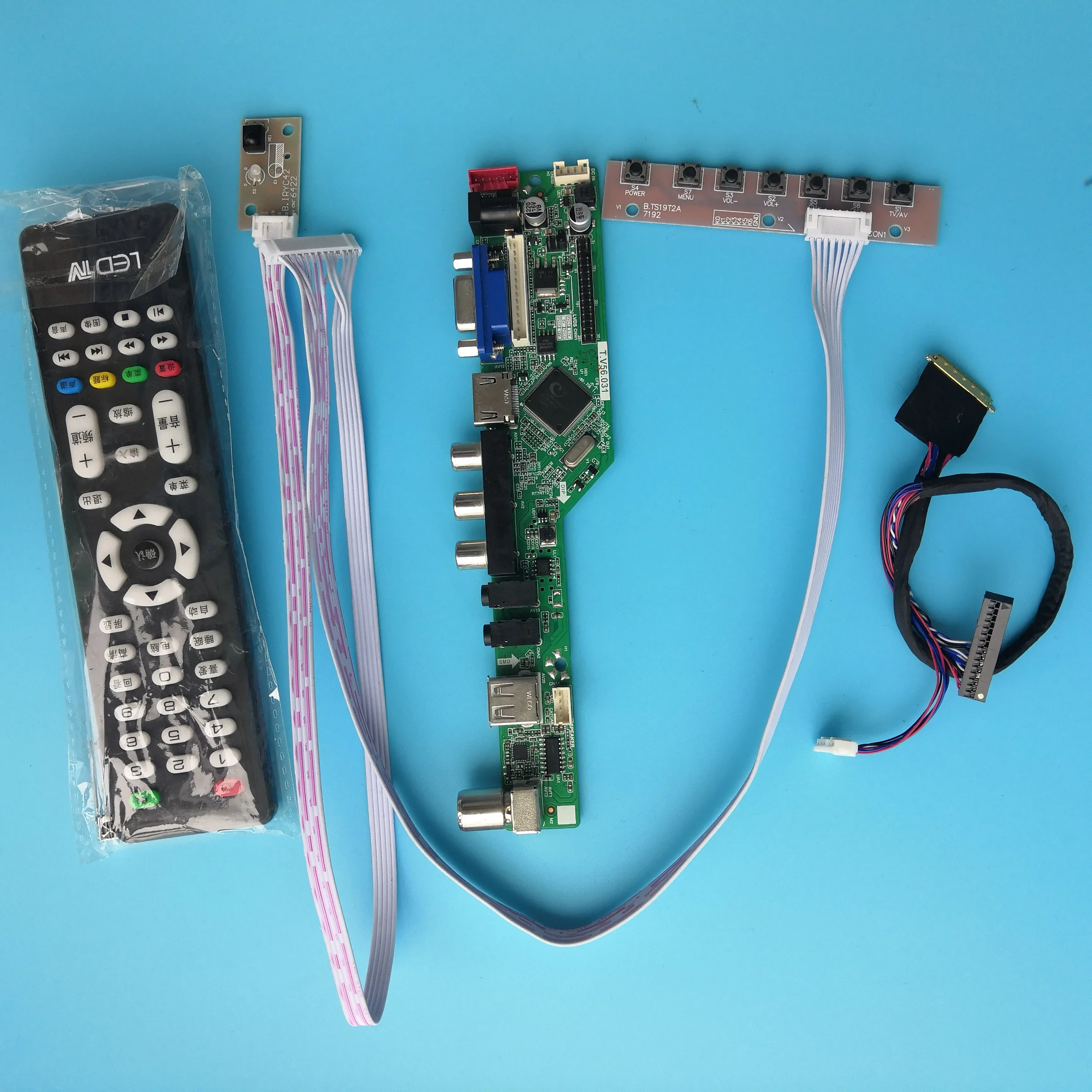 kit for LP156WH4-TLR1 40pin LVDS Controller board TV AV panel LCD LED 1366X768 driver remote VGA 15.6