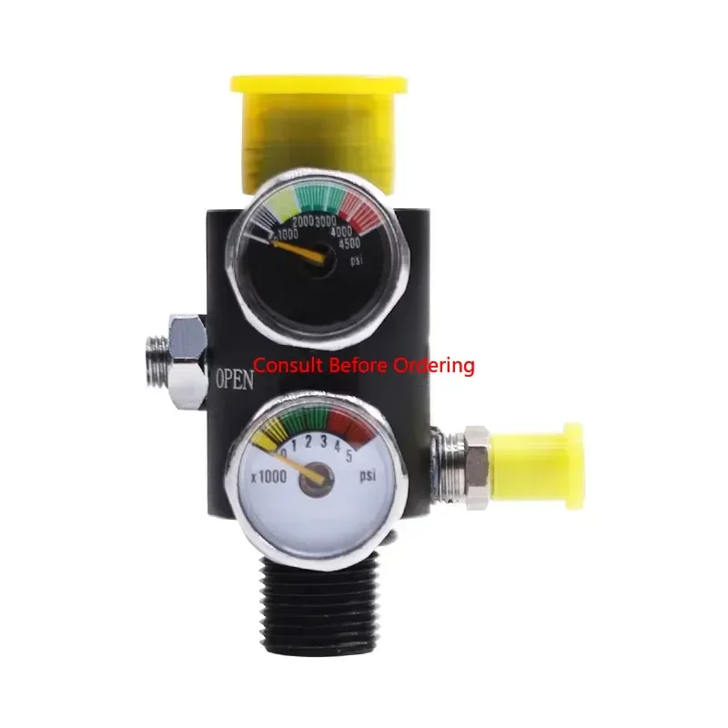 

TUXING HPA Tank Regulator Valve M18*1.5 Thread 5000PSI Compressed Air Cylinder Adapter Output 0 To 3000PSI Pneumatic Air Tools