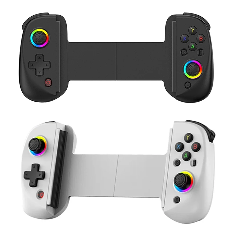 

1 Piece D8 Telescopic Game Controller RGB Light Mobile Game Controller With 6-Axis Vibration For Android IOS PS3 PS4 Switch PC,B