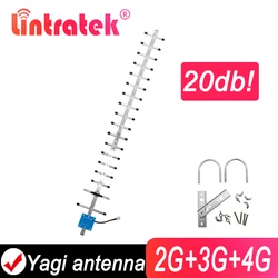 20db External Yagi Antenna For 2g 3g 4g GSM UMTS LTE WCDMA CDMA 850 1800 900 2100 2600 2300 1900 1700 Mobile Signal Repeater