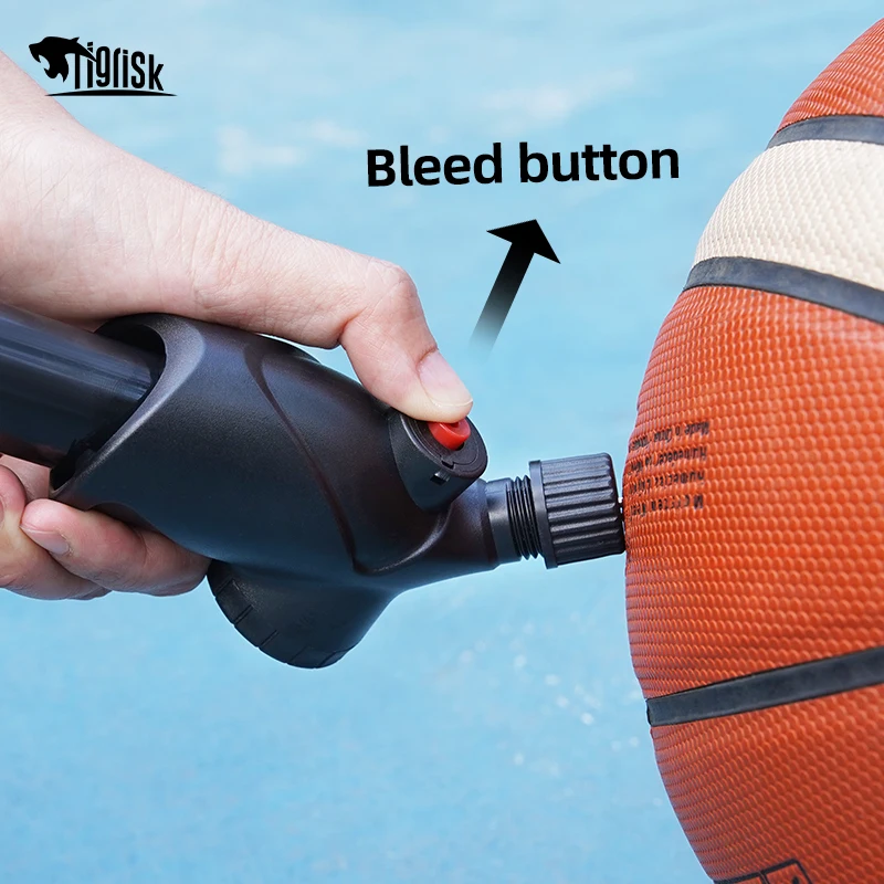 Tigerisk Ball Pump Dual Action Hand Pump Inflator Portable Basketball Pump Football Volleyball Pump With Ball Needle