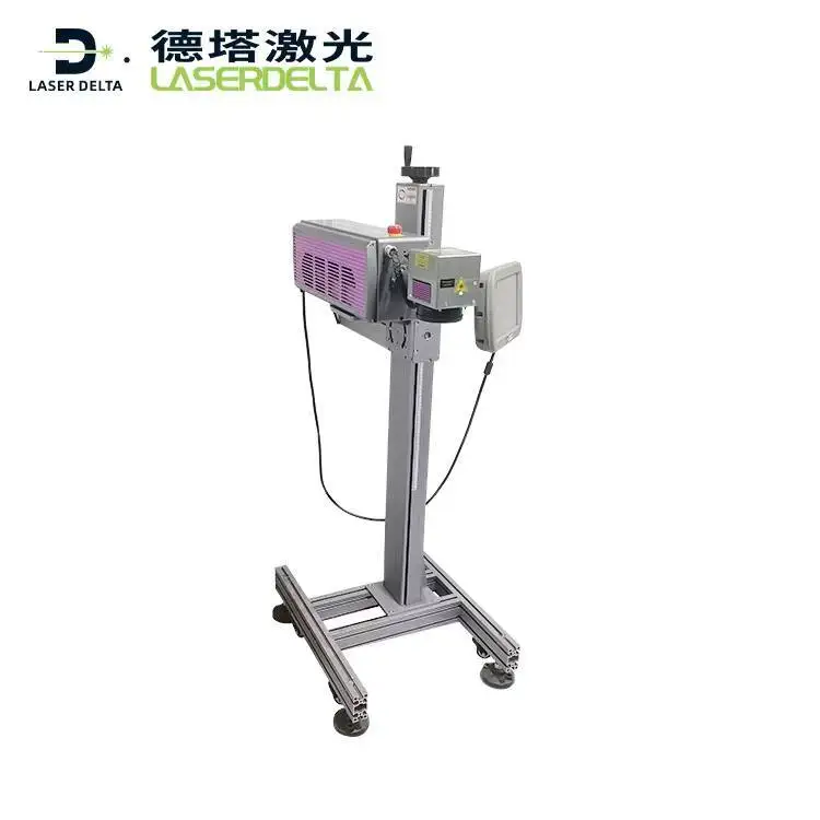 PET Plastic Bottles PVC Pipes Cable LASER MARKING HINE 30W Co2 Online Flying Laser Engraving Printing Marking Hine Price