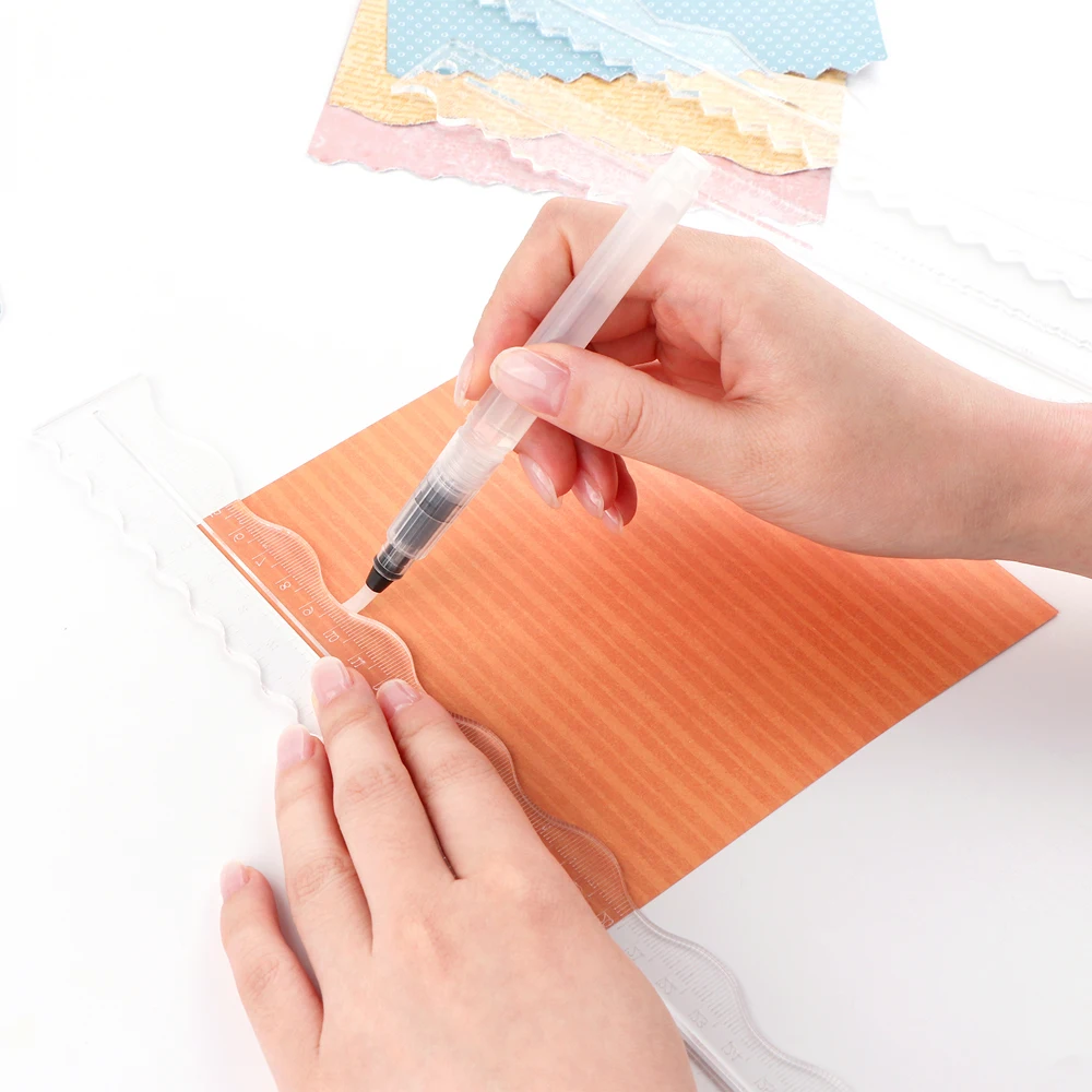 Multipurpose Acrylic Paper Tearing Ruler Deckle Edge Ruler Tear Rulers Guides To Create Decorative Edges On Your DIY Projects