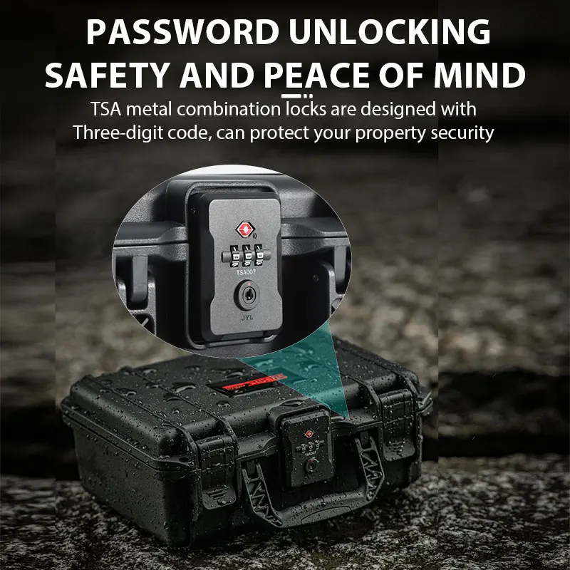 Startrrc para dji osmo pocket 3 acessórios tsa senha bloqueio 2 camada caixa à prova dwaterproof água caso duro portátil mala de transporte