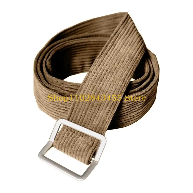 49MC Practical Corduroy Waistband Belt With Comfortable Retro Styling Reusable Adjustable Strap For Outdoor And Office Use