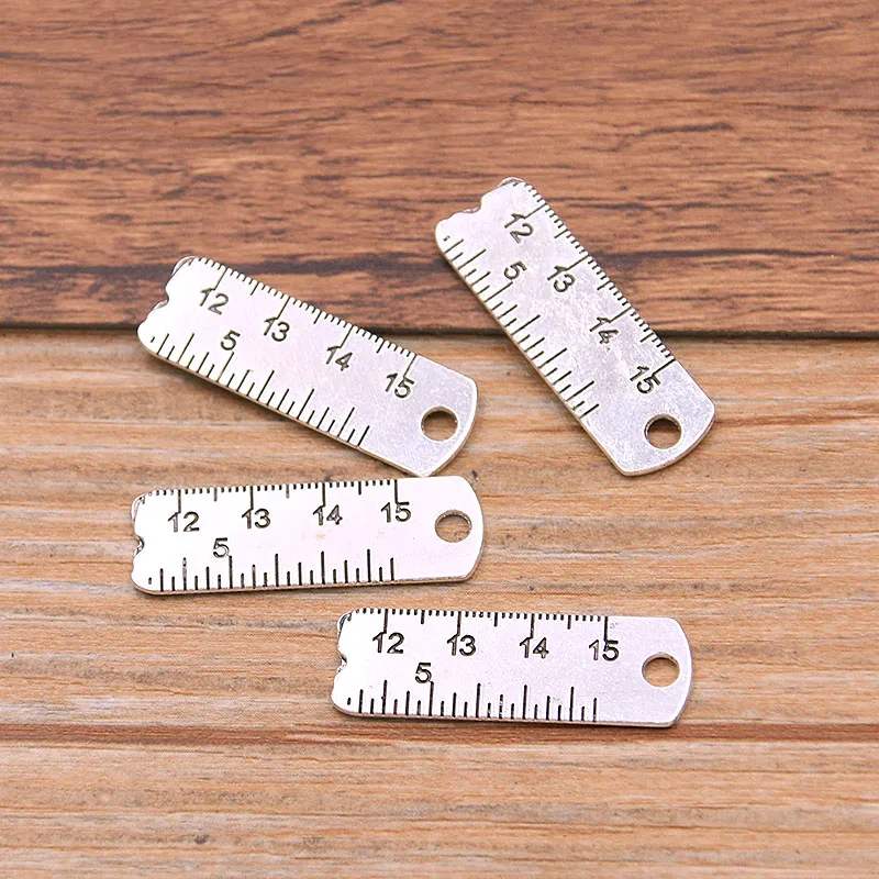 20PCS 4 Styles Picture Color Horse Ruler Tassel Shell Charms Animal Pendant Metal Alloy DIY Necklace Bracelet Handwork Marking