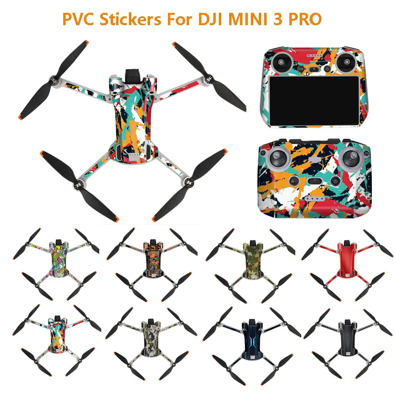 For DJI Mini 3 Pro Stickers Drone Protective Film Waterproof Remote Decals Full Cover Skin For DJI Mini 3 Pro Drone Accessories