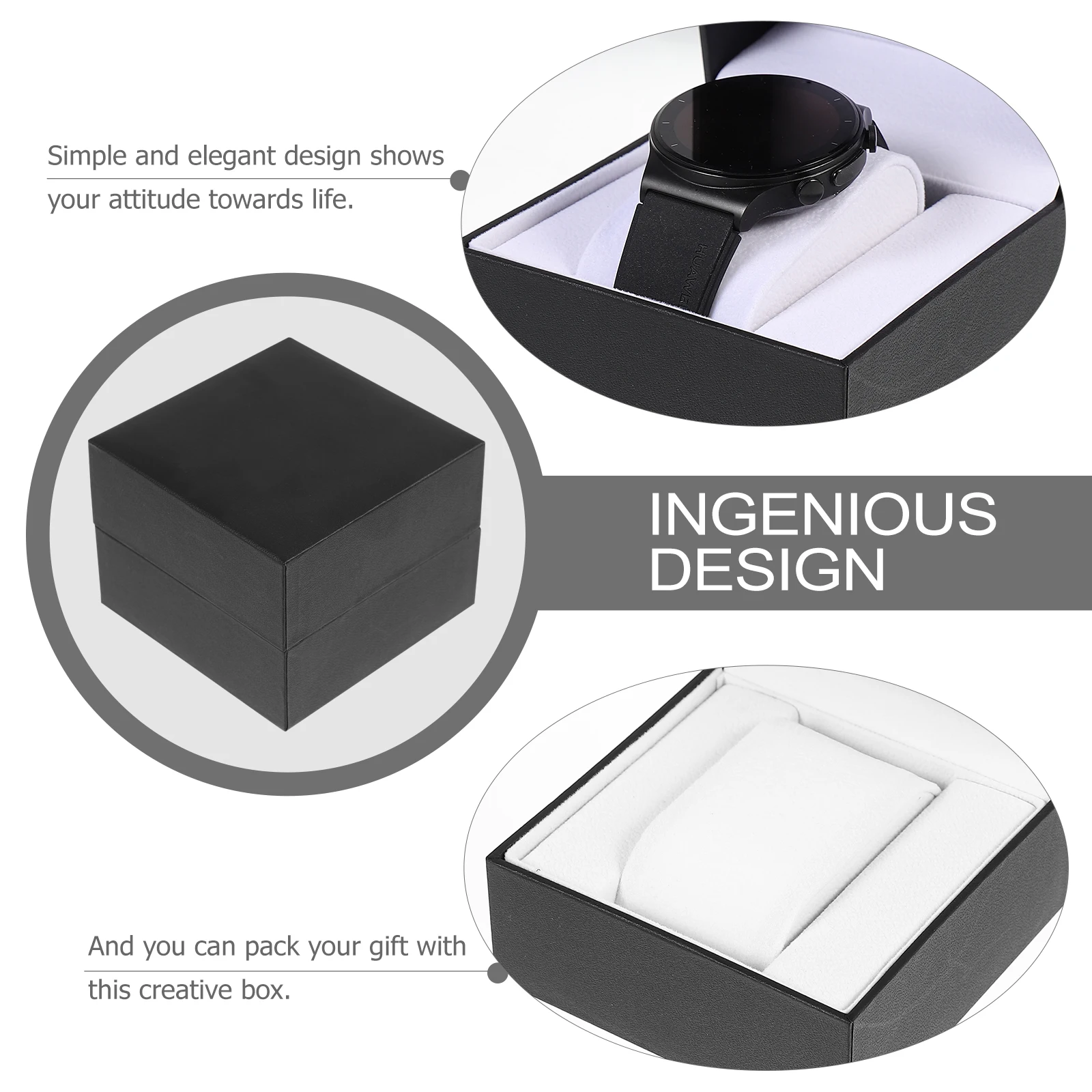 

Watch Storage Box Single Slot Durable Protective Portable Simple Design Travel Jewelry Case Display ganizer Container
