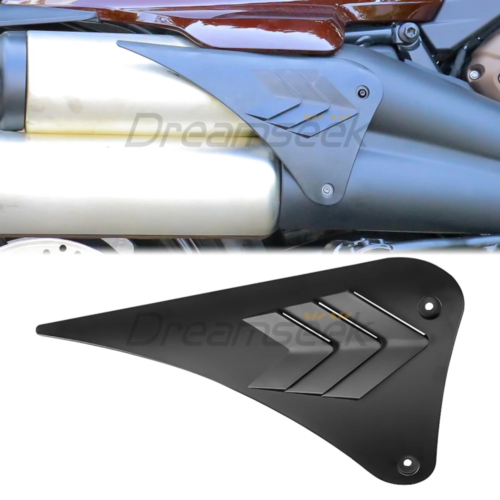 

Защитный кожух выхлопной трубы для мотоцикла Harley Sportster S 1250 RH1250 2021-2022, черный, из АБС-пластика