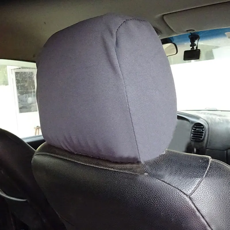2Pcs Car Headrest Dust Cover Seat Cap Universal All Inclusive Headrest Pillow Cover Taxi Advertising Head Cover Car Interior