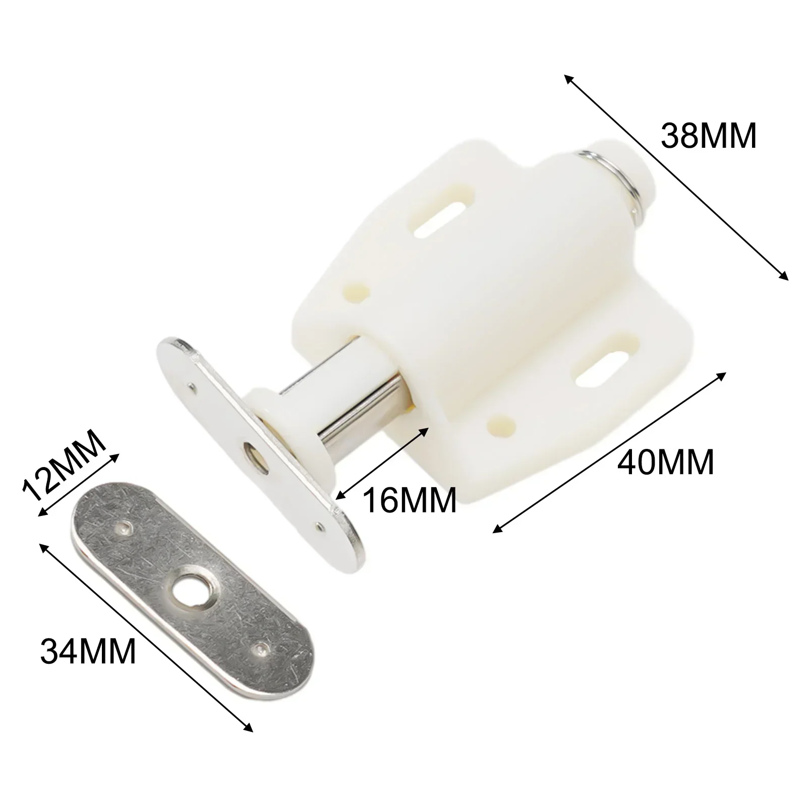 Single Magnetic Latch Push To Open Touch Latch Cabinet Doors Cupboard Doors For Wardrobes Plastic+iron Pressure