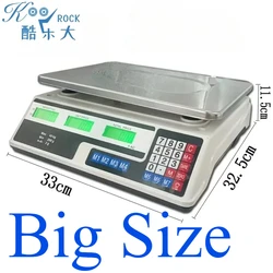 110v 220v Commercial English weighing and pricing table scale,40kg supermarket grocery and fruit scale