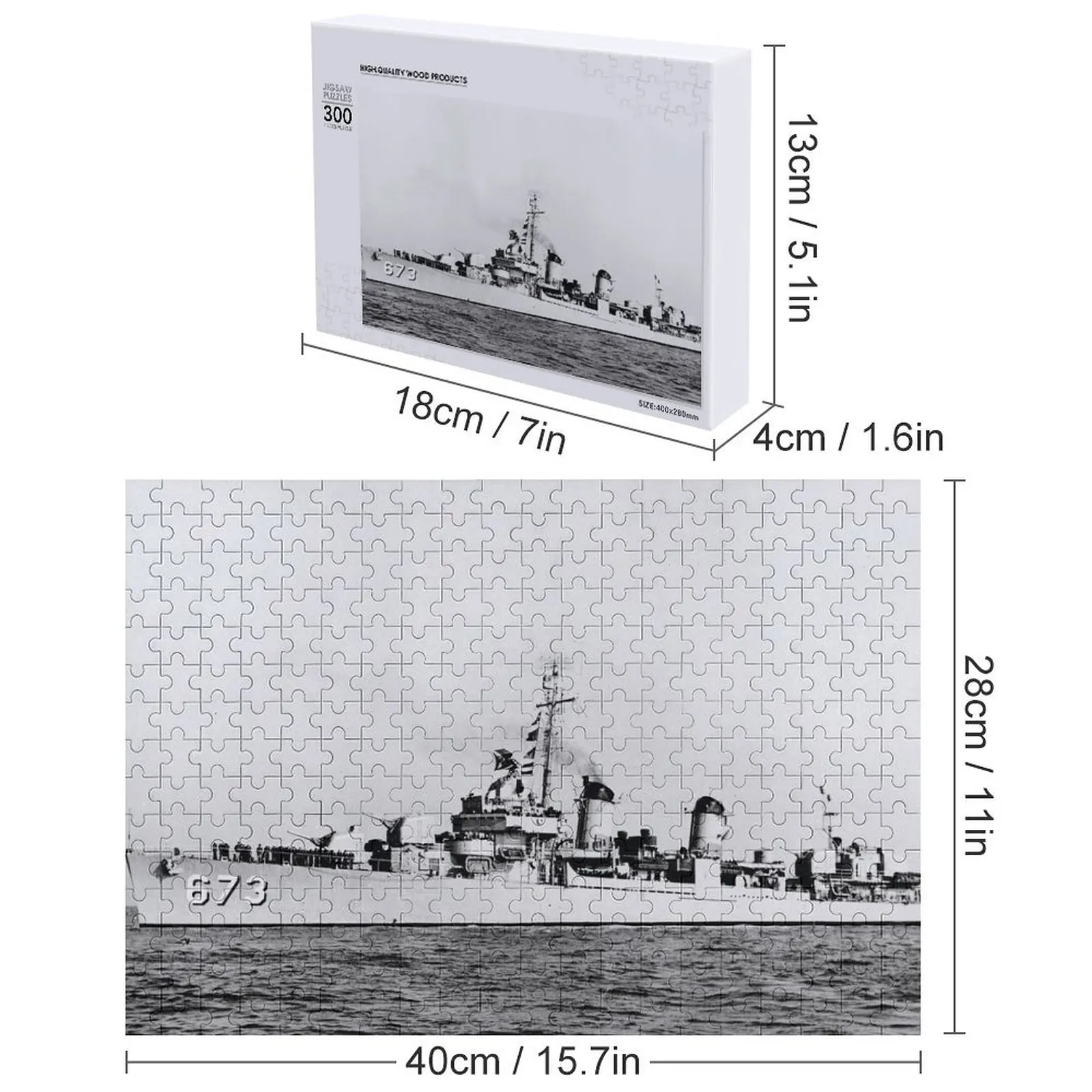 USS HICKOX (DD-673) STORE Puzzle Giocattoli per bambini Nome in legno Foto personalizzata personalizzata Foto personalizzata Puzzle fotografico personalizzato